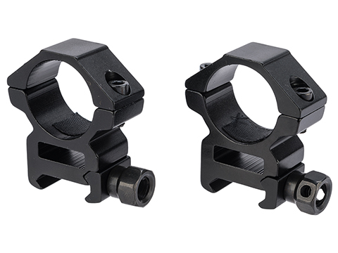 Matrix Aluminum Scope Mounting Rings (Color: Black / 1 Tube / Short)