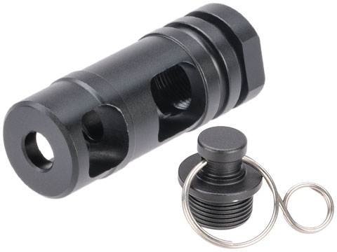 Matrix 14mm Negative Rifle Flash Hider + Keychain Dangler Set (Type: Muzzle / Black / 14mm Negative)