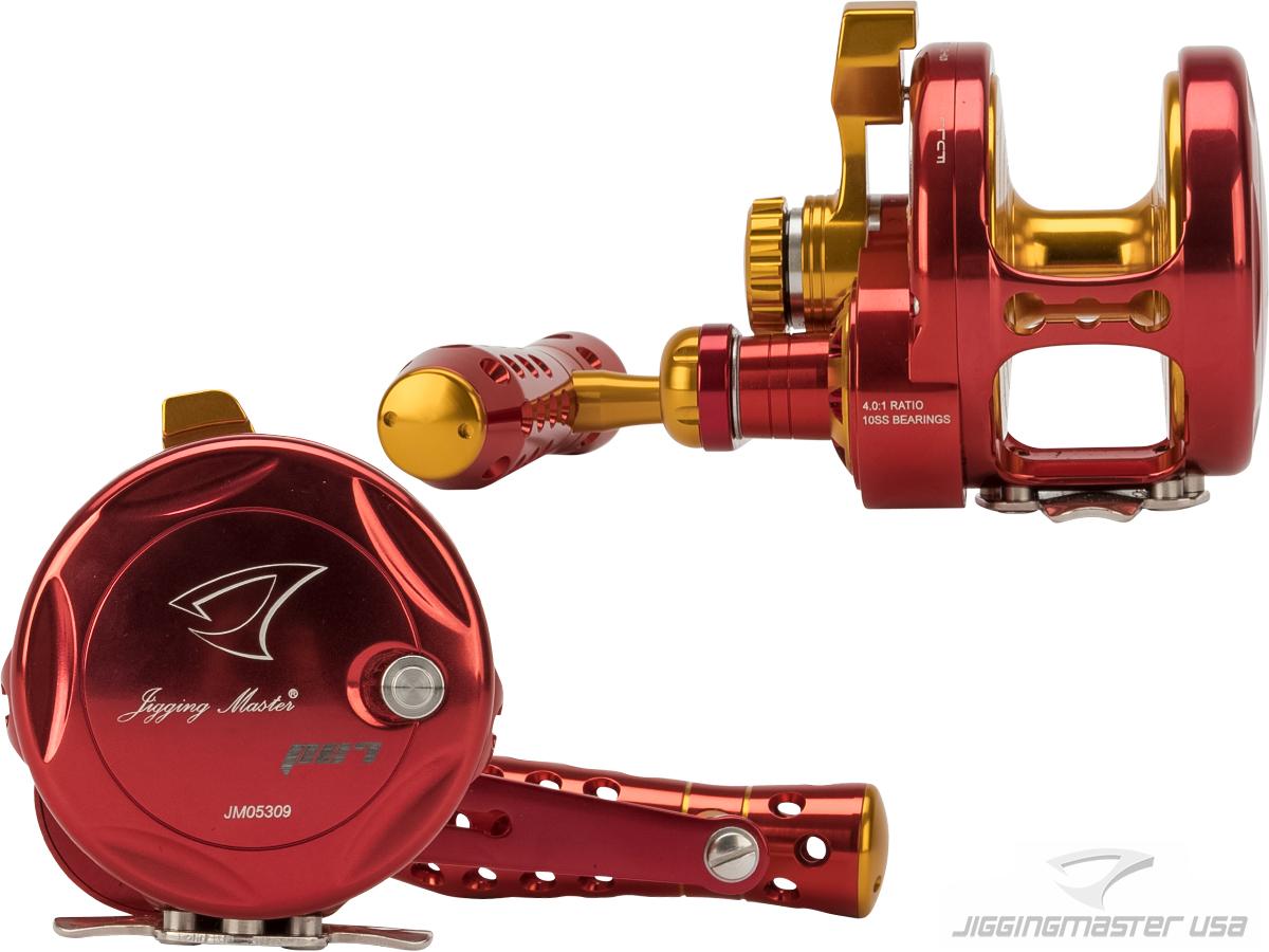 Jigging Master Power Spell Fishing Reel (Color: Red-Gold / PE7 / Right  Hand)