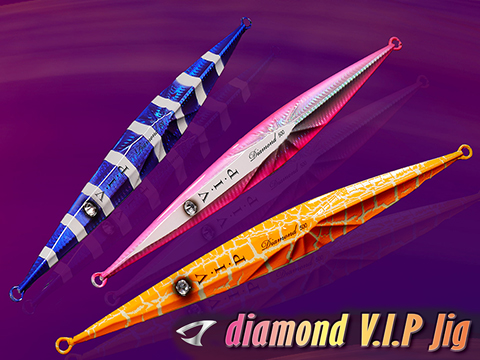 Jigging Master Diamond VIP Long Fishing Jig w/ 3D Eye (Color: Yellow & White Stripes / 80g)