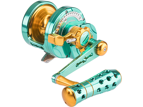 Jigging Master Monster Game High Speed Fishing Reel w/ Turbo Knob (Color: Green-Gold / PE5 / Right Hand)