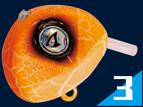 Jiggin Master Diamond Egg Head Fishing Sinker (Color: Orange Stripe / 220g)