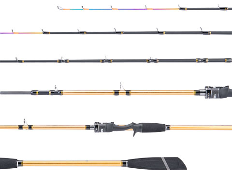 Jigging Master Saber Gangster Fishing Rod (Model: 66B Baitcasting / Gold)