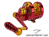 Jigging Master Monster Game High Speed Fishing Reel (Color: Red-Gold / PE5 / Left Hand)