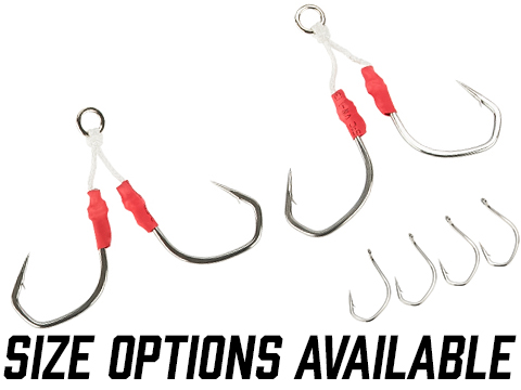 Jigging Master Violent Slow Jigging Hooks - 4 hooks (Size: Large)