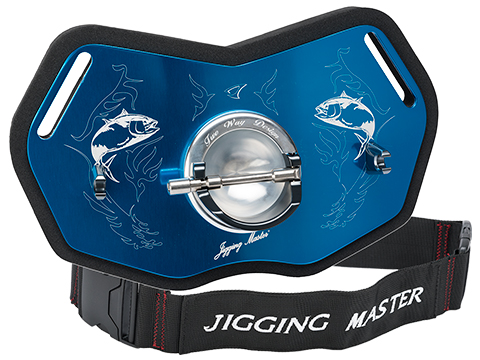 Jigging Master Patented Two Way 2012 Gimbal Plate (Model: Right Hand Blue / Silver)