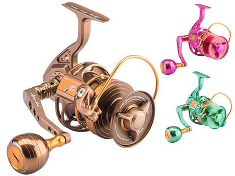 JIGGING MASTER Extreme Jigging Lefthanded Reel UNDERHEAD PE3 Brown/Gold