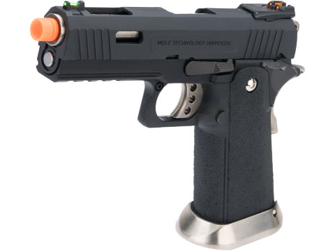 WE-Tech Hi-Capa 4.3 Allosaurus Gas Blowback Pistol (Color: Black w/ Maple Leaf Upgrade Suite)