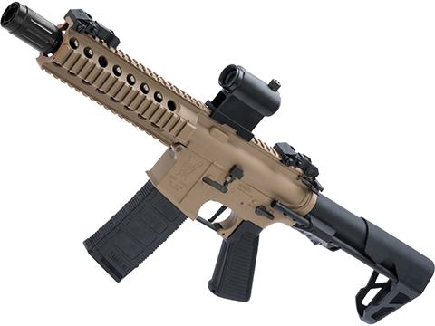 King Arms M4 PDW SBR Airsoft AEG Rifle (Color: Desert Earth / Long)