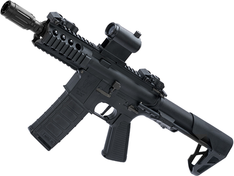 King Arms M4 PDW SBR Airsoft AEG Rifle (Color: Black / Shorty)