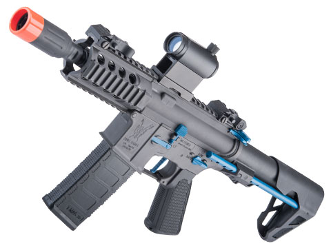 King Arms M4 PDW SBR Airsoft AEG Rifle (Color: Grey Blue / Shorty)