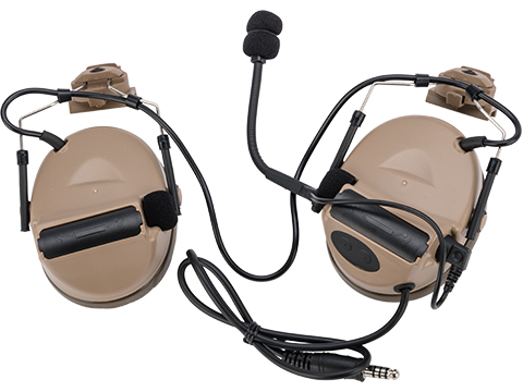 Element Z031 Military Style Noise Canceling Headset for FAST Helmets (Color: Dark Earth)