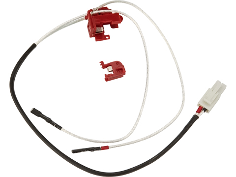 King Arms Low Resistance Silver Cord and Switch Set for Version 2 Gearbox (Rear Wiring)