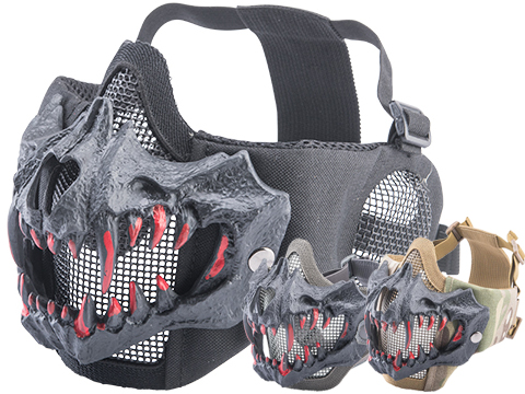 Matrix Fangs Lower Face Protection Mesh Mask (Model: Compact / Black)