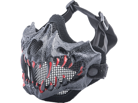 Matrix Fangs Lower Face Protection Mesh Mask (Model: Compact / Black)