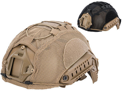 Matrix Bump Type Mesh Helmet Cover w/ Elastic Cord (Color: Tan / Large)