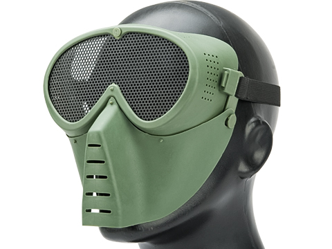 Avengers Tactical Low Profile Airsoft Mesh Mask (Color: OD Green)