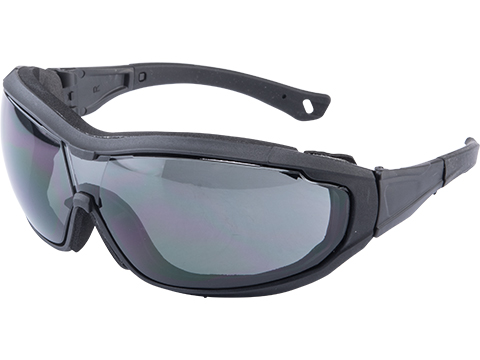 Evike.com ANSI Rated Aegis Anti-Fog Tactical Goggles (Color: Black / Clear  Lens), Tactical Gear/Apparel, Eye Protection & Eyewear, Goggles
