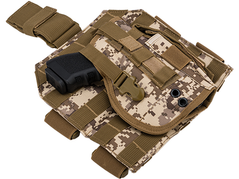 Matrix Tactical Dropleg MOLLE Panel w/ Universal MOLLE Holster (Color: Digital Desert)