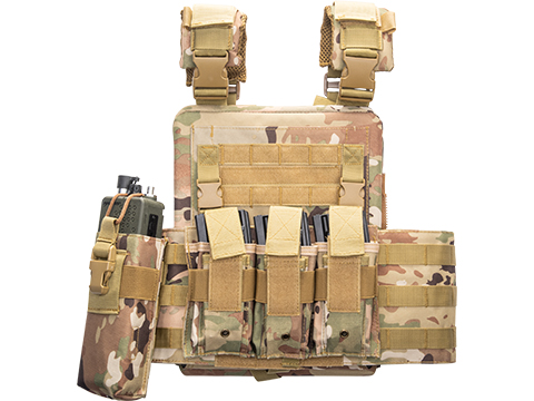 Matrix Adaptive Plate Carrier Vest w/ Cummerbund & Pouches (Color: Camo)