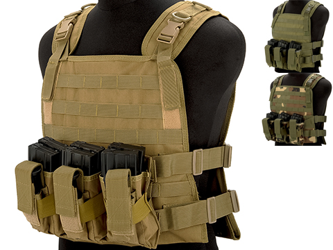 Matrix 600D MOLLE Plate Carrier Tactical Package with Hydration Carrier (Color: Black)