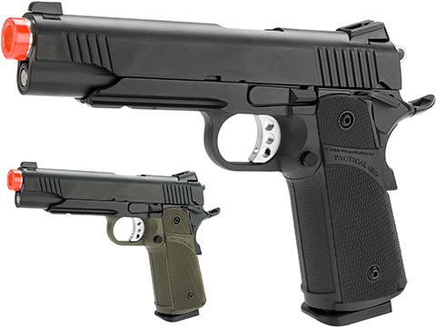 KJW Full Metal Custom 1911 Tactical HI-CAPA Gas / CO2 Blowback (Color: OD Green)