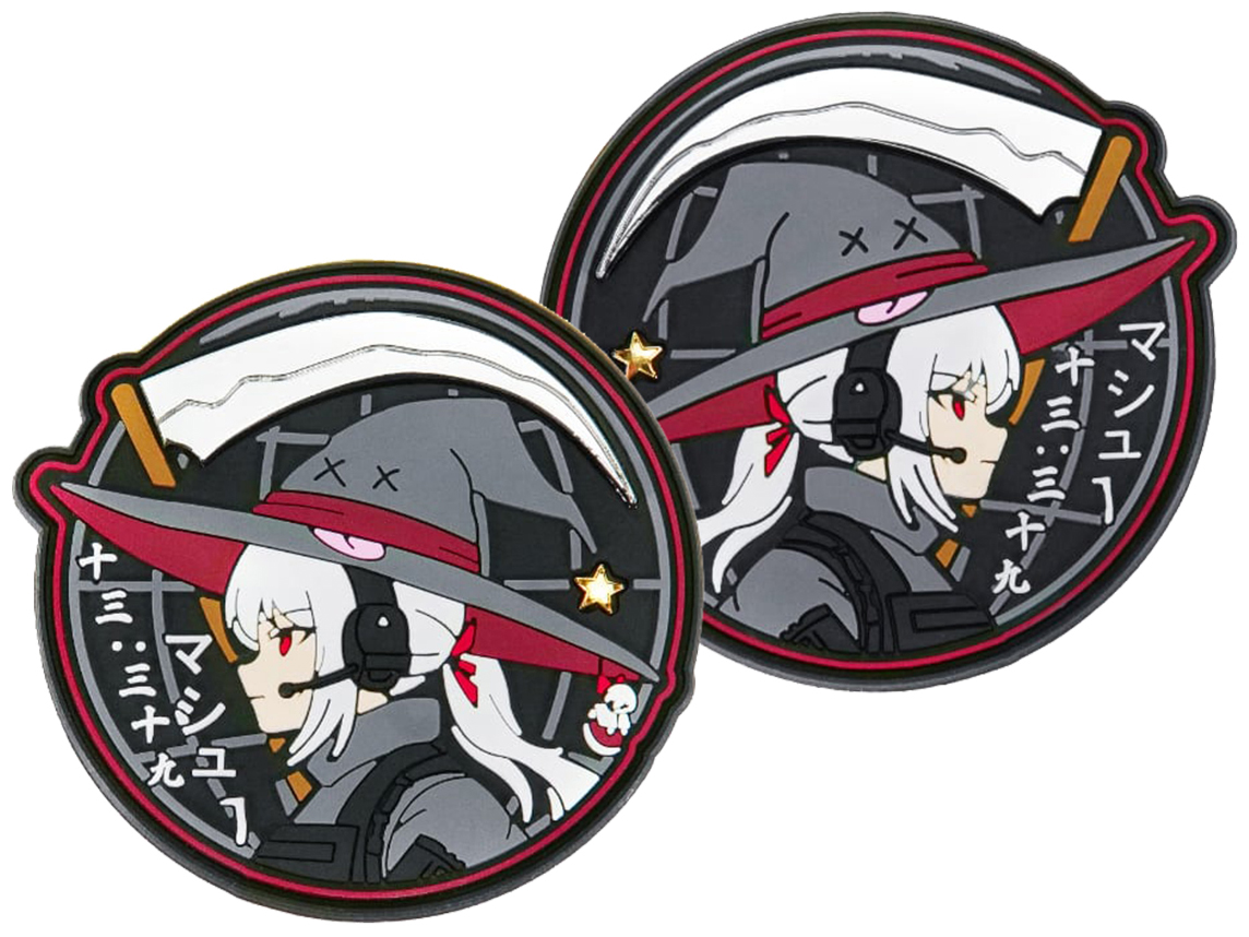 KTactical Reaper Scythe Witch Anime Girl PVC / Metal Morale Patch Set