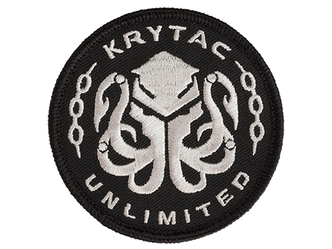 Krytac Embroidered Hook and Loop Morale Patch - Black