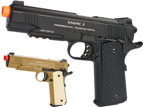 KWA Full Metal M1911 NS2 PTP w/ Railed Frame Airsoft Gas Blowback - MKII (Color: Black)