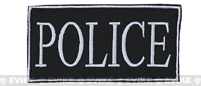 Voodoo Tactical Police Embroidered Hook and Loop Morale Patch (Color: White / Small)