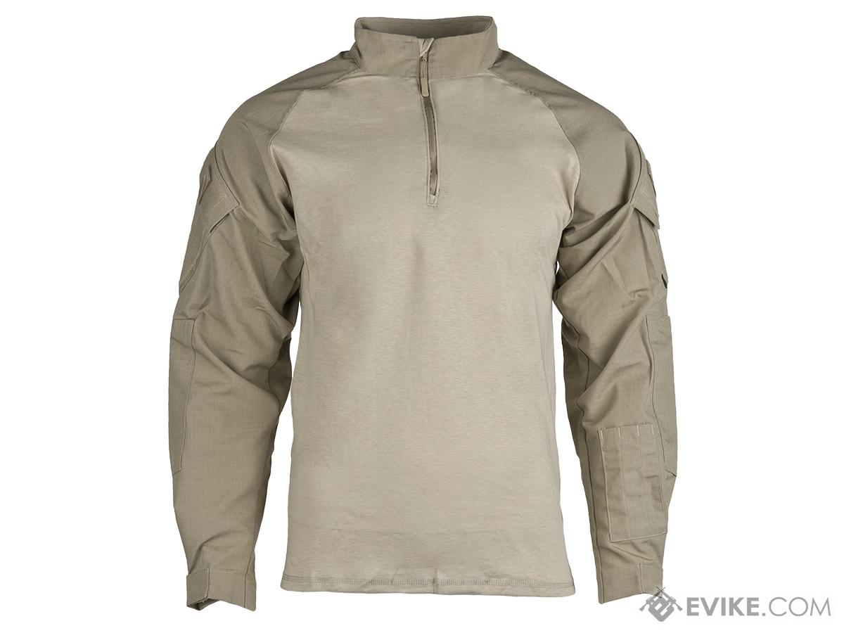 Tru-Spec Tactical Response Uniform 1/4 Zip Combat Shirt (Color: Khaki / Medium)