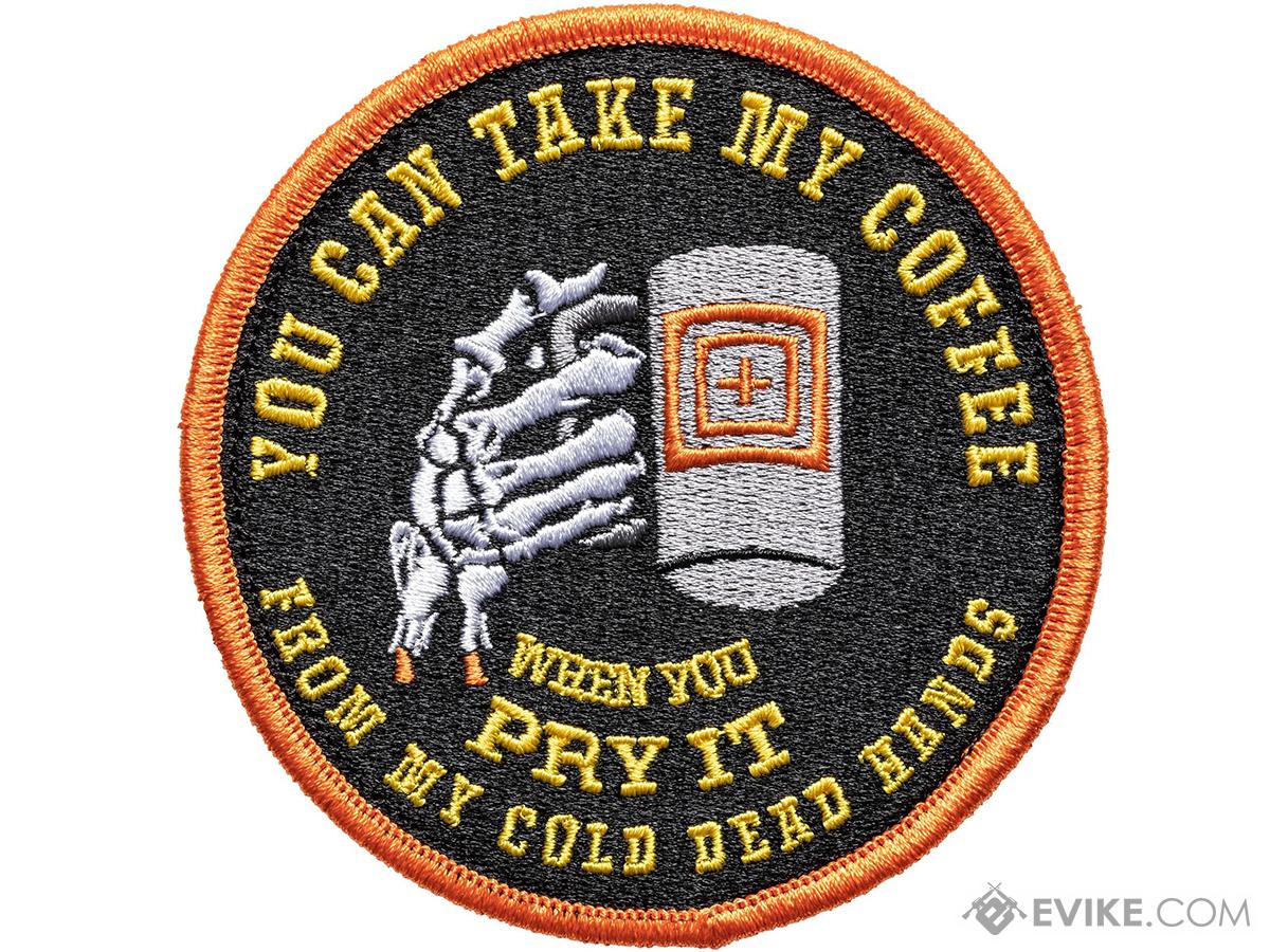 Embroidered tactical patch with hook and loop tape for Book covers