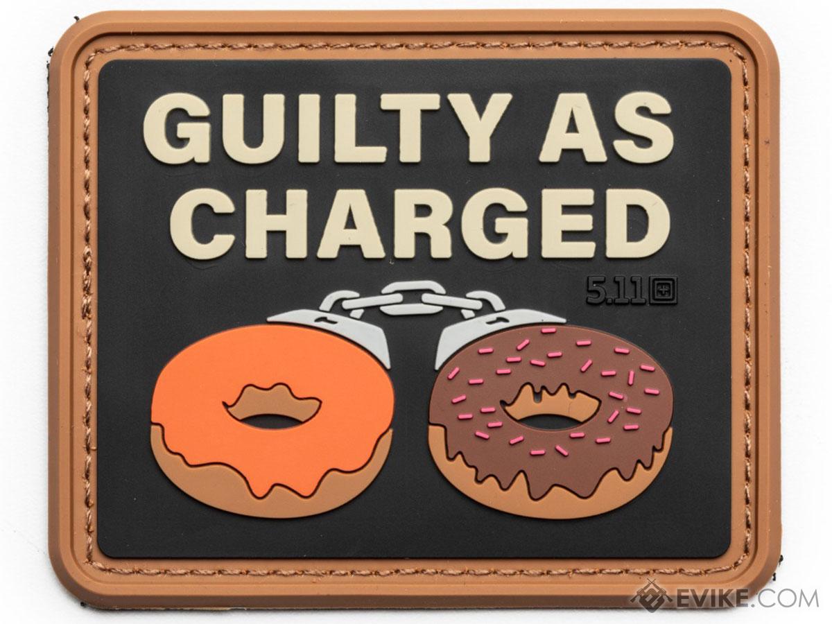 5.11 Tactical Guilty as Charged Hook & Loop PVC Morale Patch