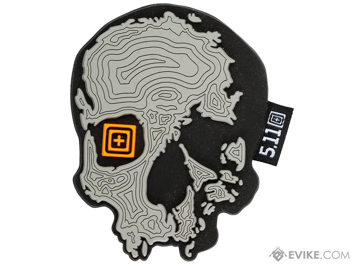 511 Tactical Topo Skull Pvc Morale Patch Color Grey Tactical Gearapparel Patches 511 