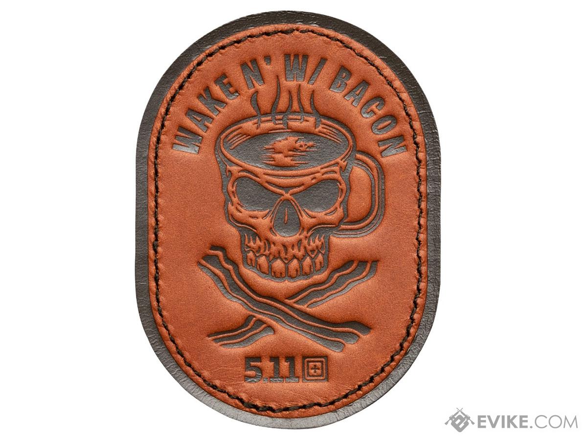 5.11 Tactical Wake N' With Bacon Faux Leather Morale Patch