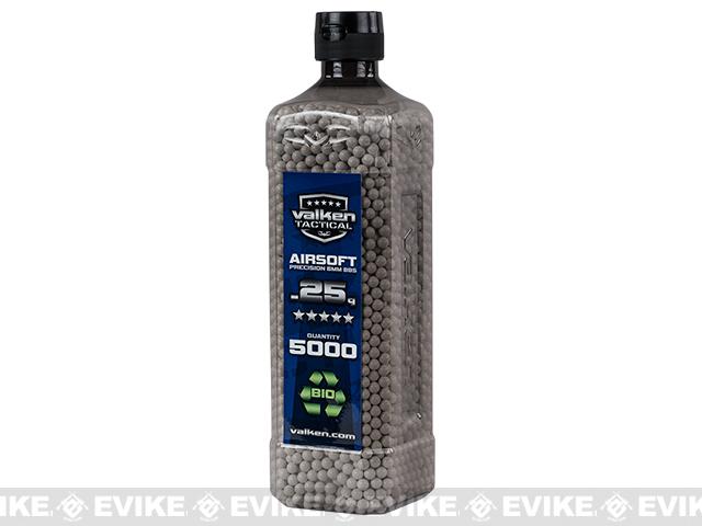 Accelerate Precision Biodegradable 6mm Airsoft BBs By Valken (Weight: 0.25g / 5000 Rounds / White)