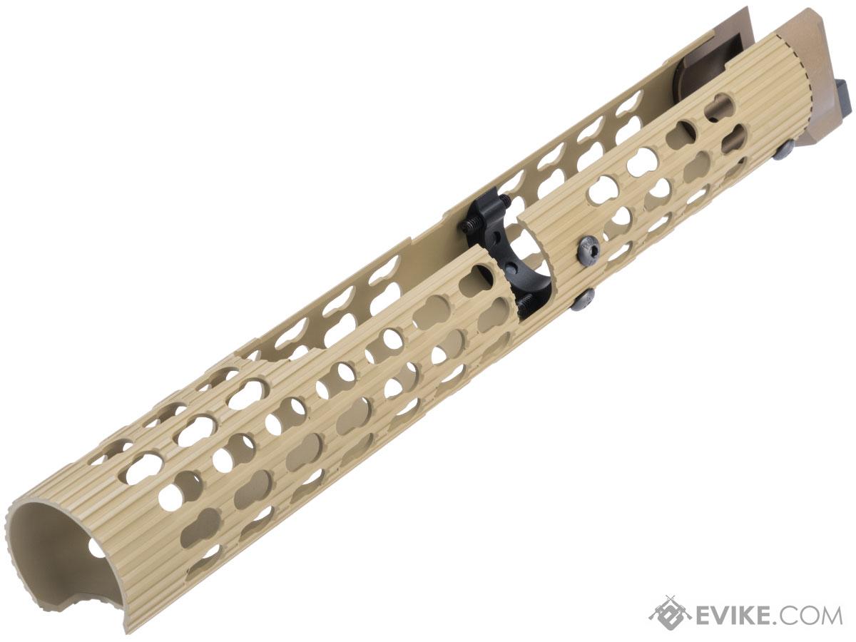 5KU Tubular Keymod Handguard for AK Airsoft AEG Rifles (Model: Tan / VS-24 / CYMA Version)