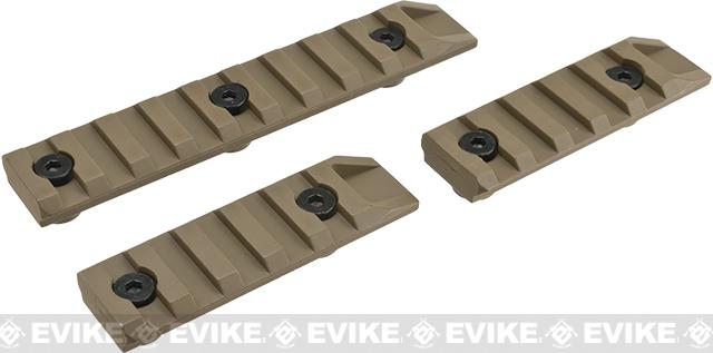 Echo1 Full Metal Airsoft Keymod Rail Segment Set (Color: Tan)