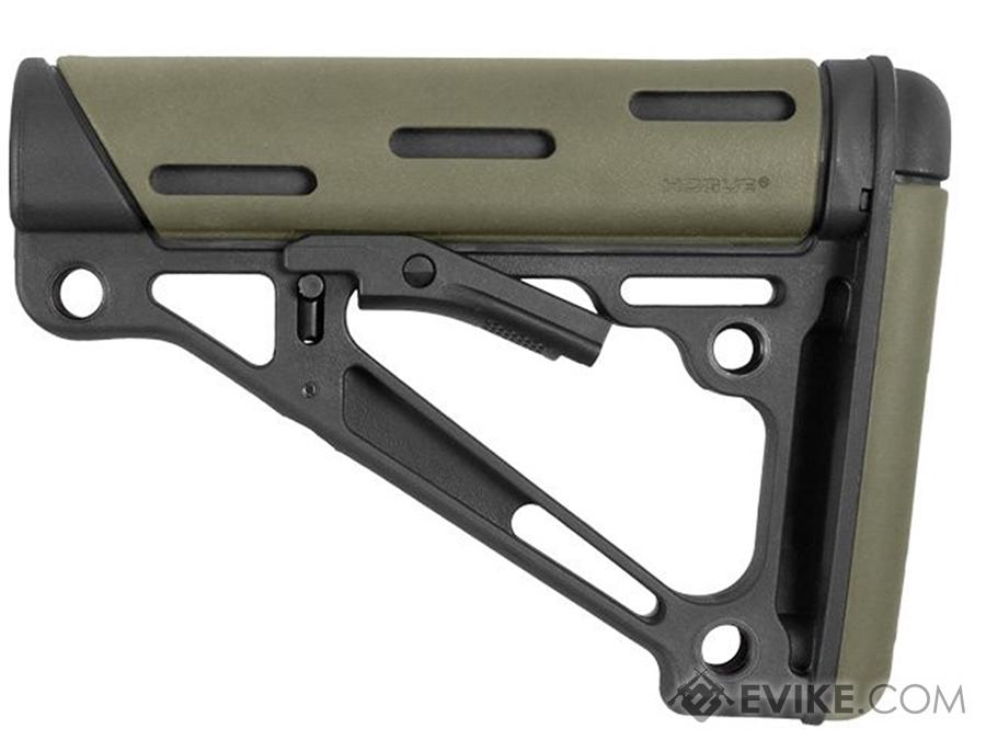 Hogue AR-15/M-16 OverMolded Collapsible Buttstock for Mil-Spec Buffer Tube (Color: OD Green)