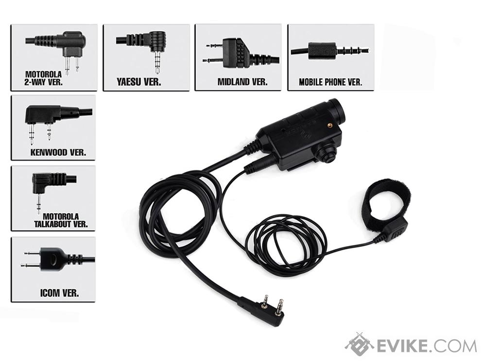 Earmor M52 Button-Activated PTT (Model: Kenwood), Tactical Gear/Apparel,  Radios / Headsets & Accessories -  Airsoft Superstore