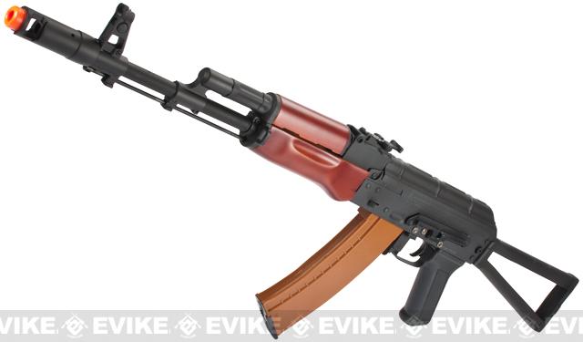 DBOY Full Metal AK74 Airsoft AEG Rifle w/ Real Wood Handguard and Side ...