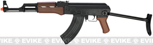 Double Eagle Airsoft AK 47 AEG ABS Polymer Edition w/ Folding Stock - WOOD