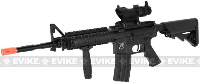 SRC SR-16 M4 RIS Carbine Airsoft AEG Rifle(Color: Black), Airsoft