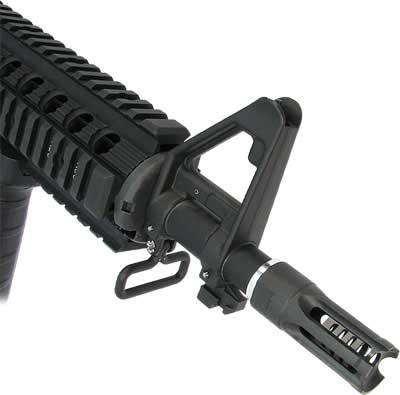 POF Type Steel Flashhider for Airsoft AEG Rifles (14mm- / CCW ...