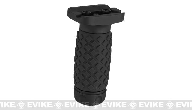 G&P CNC Aluminum Tactical Keymod Vertical Grip (Pattern: Diamond Pattern / Short / Black)