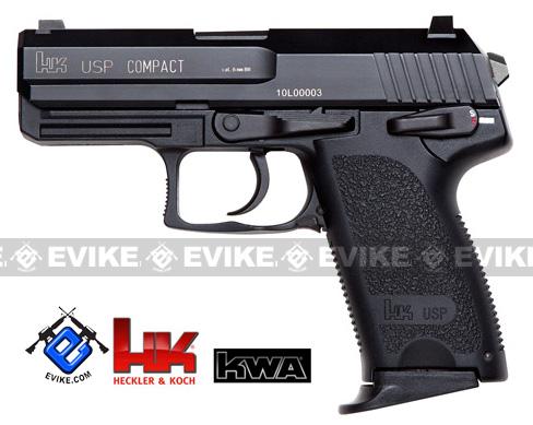 Heckler & Koch Full Metal USP Compact NS2 Airsoft Gas Blowback Gun by KWA,  Airsoft Guns, Gas Airsoft Pistols -  Airsoft Superstore