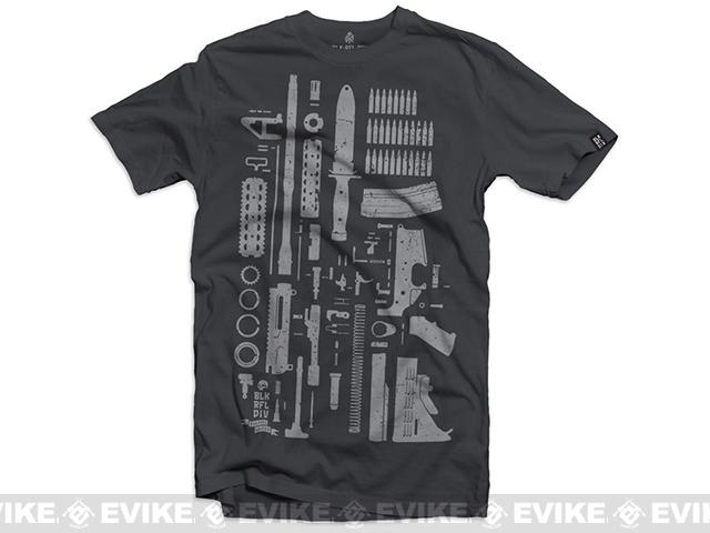 Black Rifle Division M4 Build T-Shirt - Charcoal (Size: Large ...