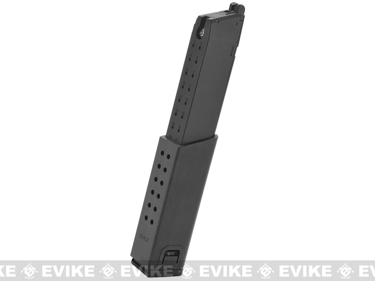 KWA Full Metal 49rd Magazine with Polymer Spacer for KWA SMG45 Airsoft ...