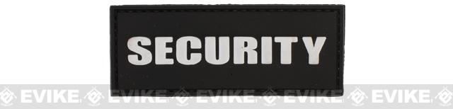 Security Tag PVC Hook and Loop Morale Patch - Black