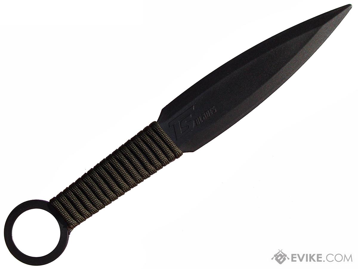TS Blade Kunai Dummy PVC Knife with Paracord Handle